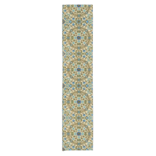 William Morris Vintage Blue Vine Seamless Pattern Short Table Runner