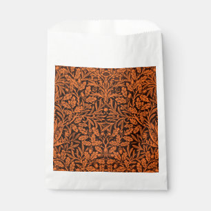 William Morris Vintage Burnt Orange Black Pattern Favour Bag