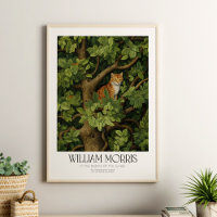 William Morris Vintage Cat in the Jungle