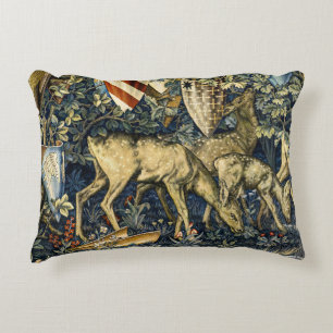 William Morris Vintage Deer & Shields Tapestry Art Decorative Cushion