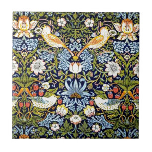 William Morris vintage design - Strawberry Thief Tile
