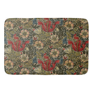 William Morris Vintage Elegant Floral Pattern Bath Mat