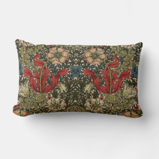 William Morris Vintage Elegant Floral Pattern  Lumbar Cushion