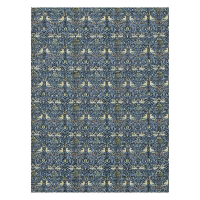 William Morris Vintage Floral Bird  Tablecloth (Front)