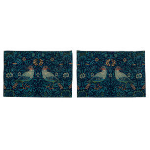 William Morris Vintage Floral Birds Pillowcase