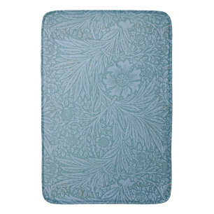 William Morris Vintage floral Blue Flowers  Bath Mat