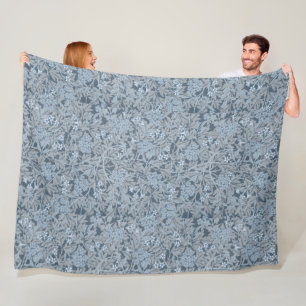 William Morris Vintage Floral Jasmine Fleece Blanket
