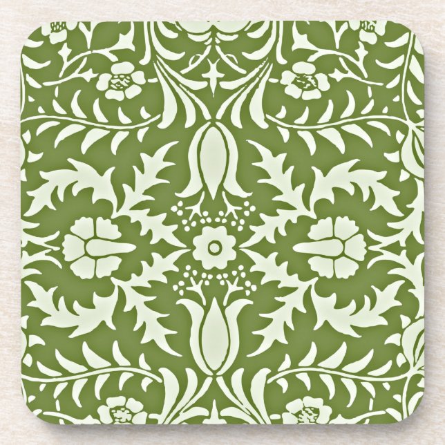 William Morris, Vintage Floral Pattern, Coaster (Front)
