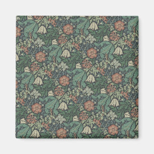 William Morris Vintage Floral Pink Green Compton Magnet