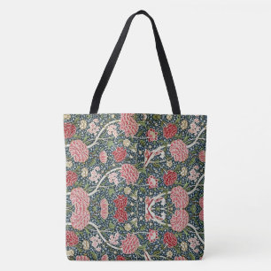 William Morris Vintage Floral Pink Green Tote Bag