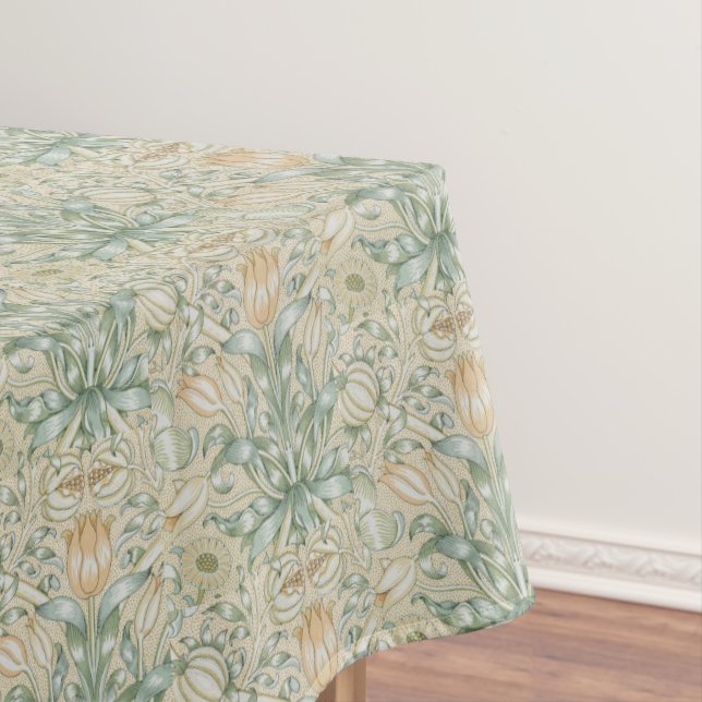 William Morris Vintage Floral Pomegranate Tablecloth (In Situ)