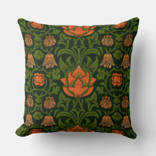 William Morris Vintage Floral Violet and Columbine Cushion