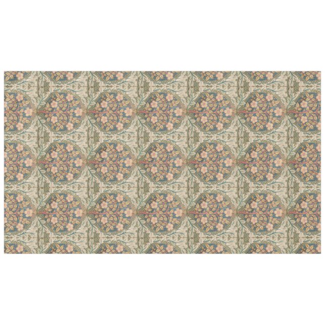 William Morris Vintage Flowering Rose Tablecloth (Front (Horizontal))