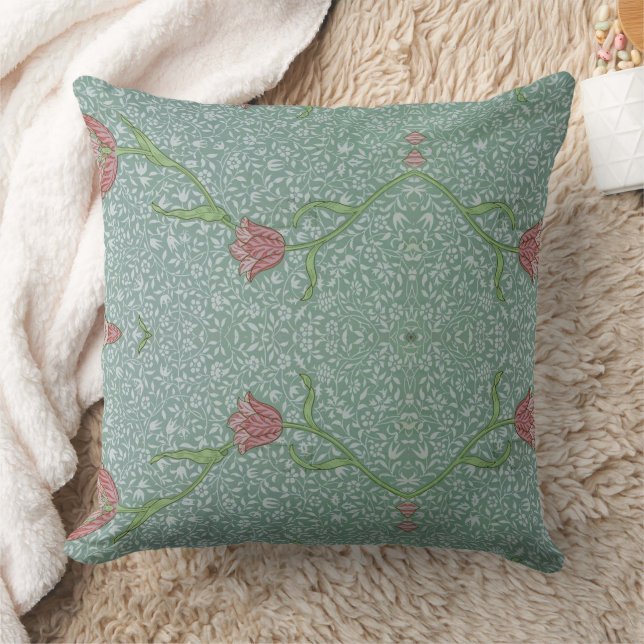 William Morris Vintage Flowers Floral Pattern Cushion (Blanket)