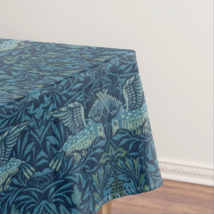 William Morris Vintage Foliage Blue Tablecloth