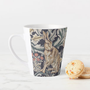William Morris Vintage Forest Rabbit Floral Latte Mug