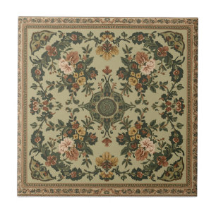 William Morris vintage Honeysuckle Floral Pattern Ceramic Tile