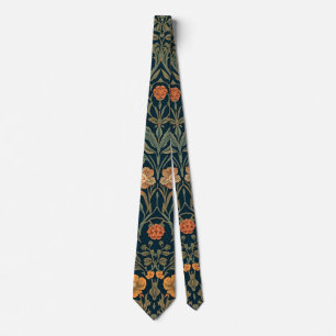 William Morris vintage Honeysuckle Floral Pattern Tie