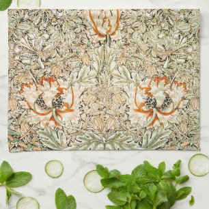 William * Morris Vintage Honeysuckle Victorian Tea Towel