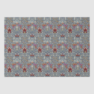 William Morris Vintage Indigo Floral Pattern Tissue Paper