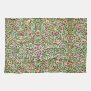 William Morris Vintage Inspired Floral Pattern Tea Towel