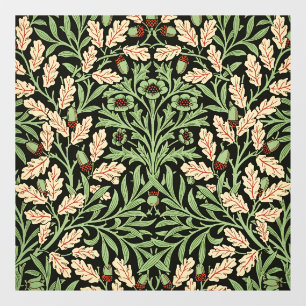 William Morris Vintage Oak Black Red Pattern