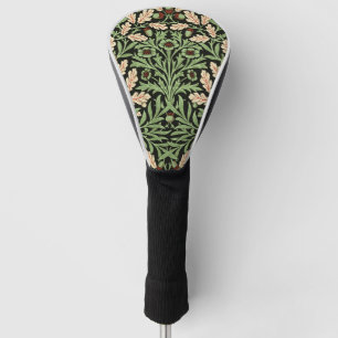 William Morris Vintage Oak Black Red Pattern Golf Head Cover