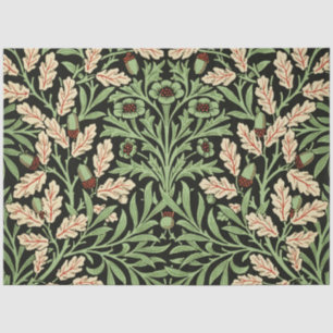 William Morris Vintage Oak Black Red Pattern Tissue Paper
