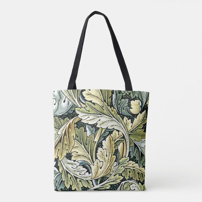 William Morris vintage pattern, Acanthus Tote Bag (Back)