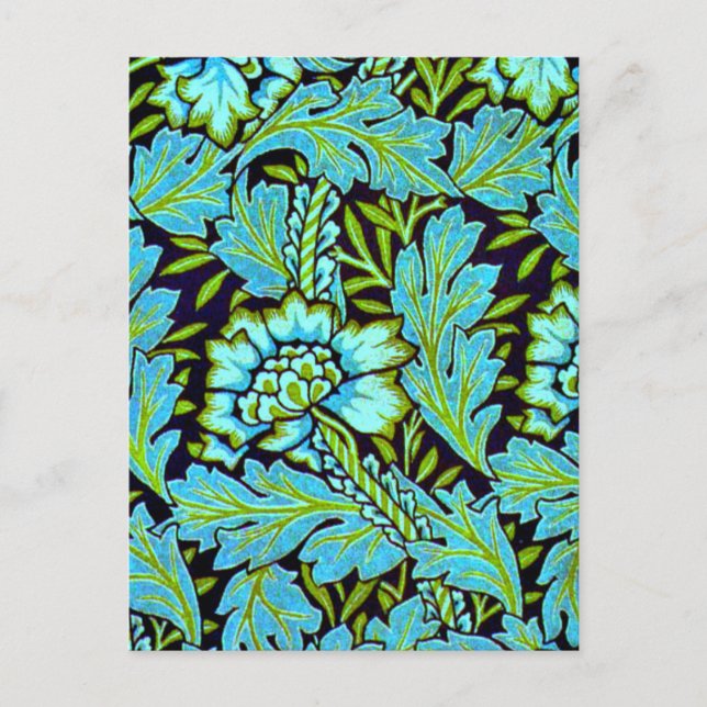 William Morris Vintage Pattern - Anemone Postcard (Front)