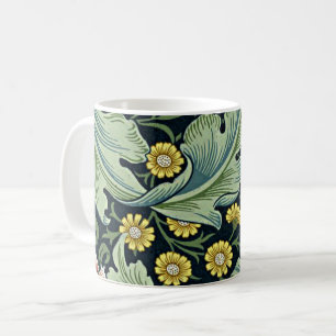 William Morris vintage pattern, Leicester, Coffee Mug