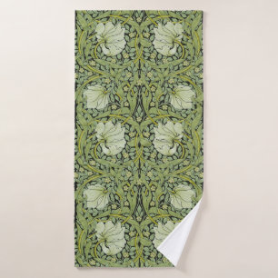 William Morris Vintage Pimpernel Floral Pattern Bath Towel Set