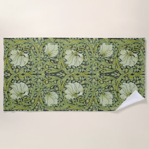 William Morris Vintage Pimpernel Floral Pattern Beach Towel