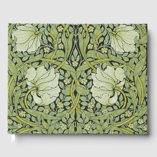 William Morris Vintage Pimpernel Floral Pattern Guest Book