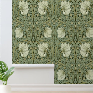 William Morris Vintage Pimpernel Floral Pattern Wallpaper