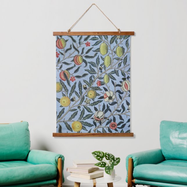 William Morris Vintage Pomegranate Fruit Pattern Hanging Tapestry (Living Room)