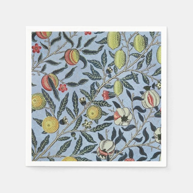William Morris Vintage Pomegranate Fruit Pattern Napkin (Front)