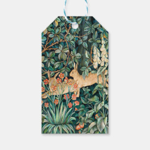 William Morris Vintage Rabbit Garden Floral Art Gift Tags