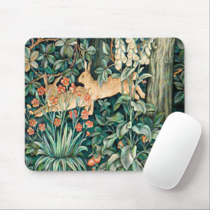 William Morris Vintage Rabbit Garden Floral Art Mouse Pad