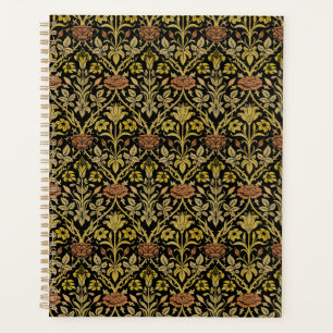 William Morris Vintage Rose & Lily Flower Pattern Planner