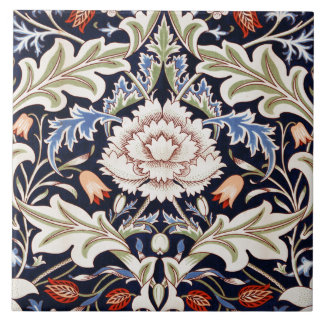 William Morris Vintage Severn Blue Floral Flowers  Ceramic Tile