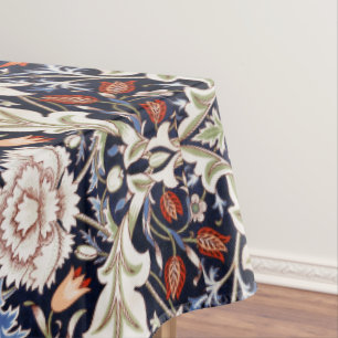 William Morris Vintage Severn Blue Floral Flowers  Tablecloth