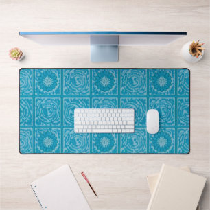 William Morris Vintage Square Blue Floral Pattern Desk Mat