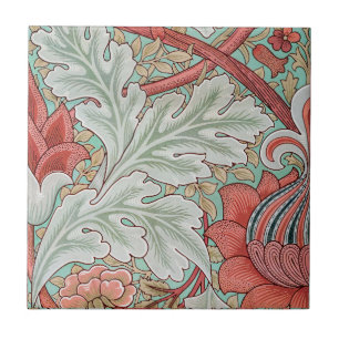 William Morris Vintage St James Acanthus Leaves Ceramic Tile