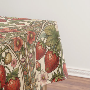 William Morris vintage strawberry Floral pattern Tablecloth
