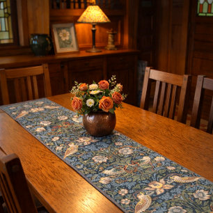 William Morris Vintage Strawberry Thief Pattern Short Table Runner