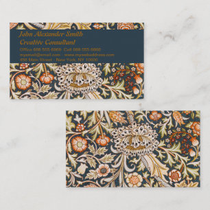 William Morris Vintage Trent Blue Floral Pattern Business Card