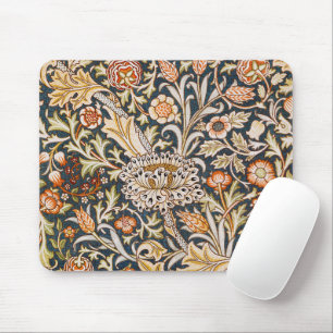 William Morris Vintage Trent Blue Floral Pattern Mouse Pad