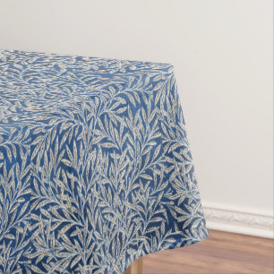 William Morris Vintage Willow Leaves Dark Blue   Tablecloth