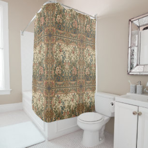 William Morris Vintage Woodland Floral Pattern Shower Curtain